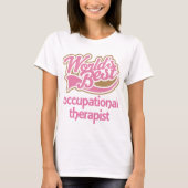 Niedliche rosa Weltbester beruflicher Therapeut T-Shirt (Vorderseite)
