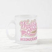 Niedliche rosa Weltbester Buchhalter Mattglastasse (Links)