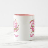 Niedliche rosa Weltbester Bustreiber Zweifarbige Tasse (Mittel)