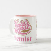 Niedliche rosa Weltbester Chemiker Zweifarbige Tasse (Vorderseite Links)