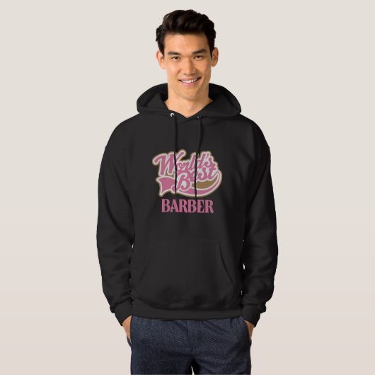 Niedliche rosa Weltbester Friseur Hoodie (Vorne ganz)