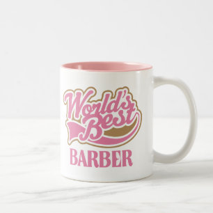 Niedliche rosa Weltbester Friseur Zweifarbige Tasse