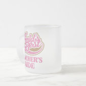 Niedliche rosa Weltbester Lehrer-Berater Mattglastasse (Vorderseite Links)