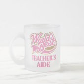 Niedliche rosa Weltbester Lehrer-Berater Mattglastasse (Links)