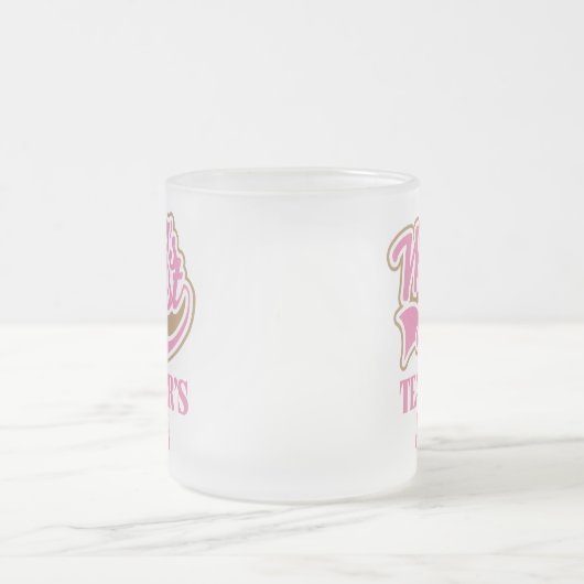 Niedliche rosa Weltbester Lehrer-Berater Mattglastasse (Mittel)