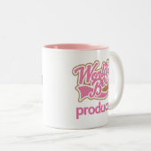 Niedliche rosa Weltbester Produzent Zweifarbige Tasse (VorderseiteRechts)