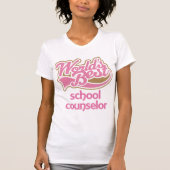 Niedliche rosa Weltbester Schulratgeber T-Shirt (Vorderseite)