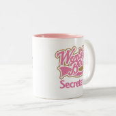 Niedliche rosa Weltbester Sekretär Zweifarbige Tasse