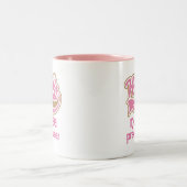 Niedliche rosa Weltbester Zweifarbige Tasse (Mittel)