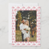 Niedliche Rosa Western Hochzeit Speichern Sie das Save The Date (Rückseite)