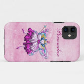 Niedliche rosa Zuckerpflaumen-Fee Case-Mate iPhone Hülle (Rückseite (Horizontal))