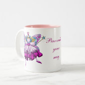 Niedliche rosa Zuckerpflaumen-Feen Zweifarbige Tasse (Vorderseite Links)