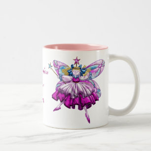 Niedliche rosa Zuckerpflaumen-Feen Zweifarbige Tasse