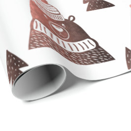 Niedliche Rose aus Kupfer Geschenkpapier