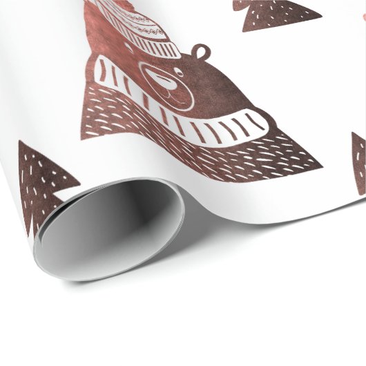 Niedliche Rose aus Kupfer Geschenkpapier (Rolleneckpunkt)