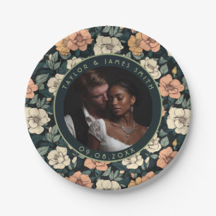 Niedliche Rose Beach Hochzeiten Teller für Hochzei