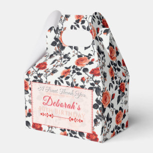 Niedliche Rose Birthday Gefallen Box für Gäste Vie Geschenkschachtel