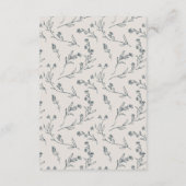 Niedliche Rose Blumenkohl Hochzeitsempfang Begleitkarte (Rückseite)