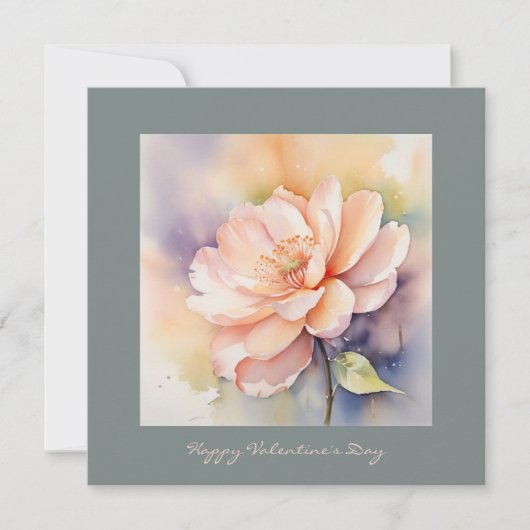 Niedliche Rose Elegante Tessiner Karte (Vorderseite)