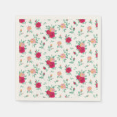 Niedliche Rose Geburtstagsparty Serviette (Vorderseite)