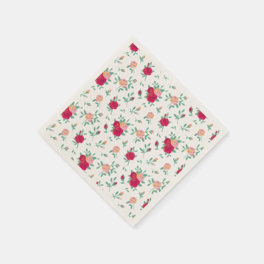 Niedliche Rose Geburtstagsparty Serviette (Ecke)