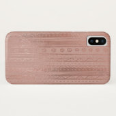 Niedliche Rose Gold Foil Boho Tribal Muster Case-Mate iPhone Hülle (Rückseite (Horizontal))