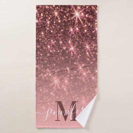 Niedliche Rose Gold Glitzer Badehandtuch (Badehandtuch)