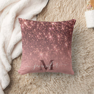 Niedliche Rose Gold Glitzer Kissen