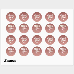 Niedliche Rose Gold Gradient Hintergrund Vielen Da Runder Aufkleber