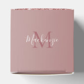 Niedliche Rose Gold Sparkle Glitzer Tropfen Monogr Geschenkschachtel (Oben)