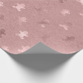 Niedliche Rose Gold Weihnachtsgebäck Mann Muster Geschenkpapier (Ecke)