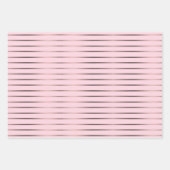 Niedliche Rose, goldfarbene und rosa Herzen, die P Geschenkpapier Set (Vorderseite)