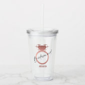 Niedliche Rose Goldring Bridesmaid Personalisiert Acryltrinkbecher (Vorderseite)