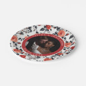 Niedliche Rose Grünflächen Teller für einfache Hoc (Schrägansicht)