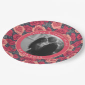 Niedliche Rose Hochzeiten Teller für Empfang (Schrägansicht)