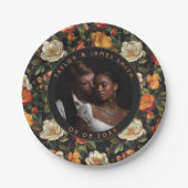 Niedliche Rose Hochzeiten Teller für Ihre Hochzeit (Vorderseite)