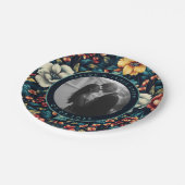 Niedliche Rose Hochzeiten Teller für Junggeselinne (Schrägansicht)