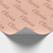 Niedliche Rose mit Personalisiertem Kundennamen Go Geschenkpapier (Ecke)