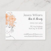 Niedliche Rose mit Pfirsichfarben Rabattkarte (Rückseite)