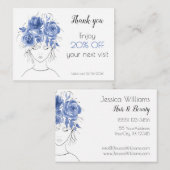 Niedliche Rose Rabattkarte (Vorne/Hinten)