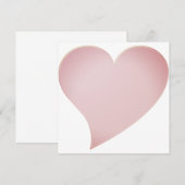 Niedliche Rose rosa Herzkarte (Vorne/Hinten)
