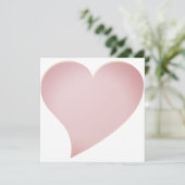 Niedliche Rose rosa Herzkarte (Stehend Vorderseite)