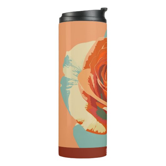 Niedliche Rose Thermosbecher (Nach links gedreht)