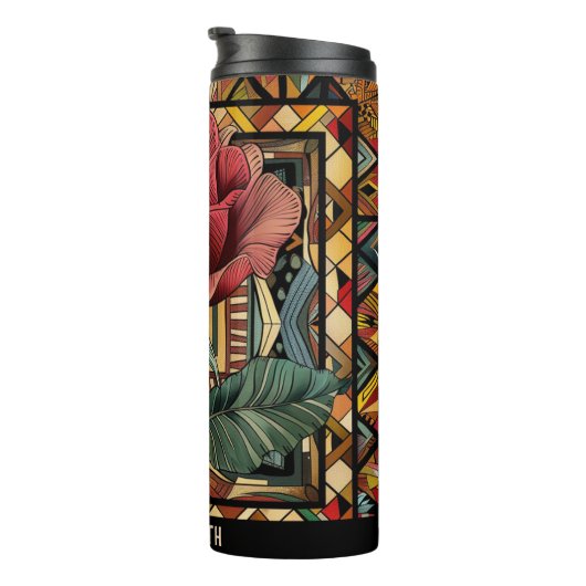 Niedliche Rose Thermosbecher (Nach rechts gedreht)