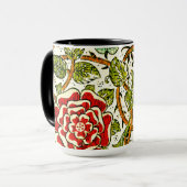Niedliche Rose Vintag William Morris Wallpaper Tasse (Vorderseite Links)