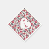 Niedliche Rose Wedding Napkin Serviette (Ecke)