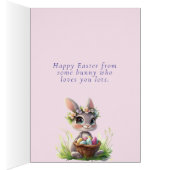 Niedliche Rose Weißer Bunny Pink Butterfly (Innen (Rechts))