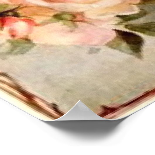 Niedliche Rose willkommen Poster (Ecke)