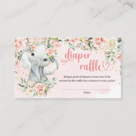 Niedliche Rose-Windelblütenfalzverlosung Begleitkarte