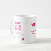 Niedliche Rosen Herzstück Beste Mama je Muttertag Kaffeetasse (Vorderseite Links)